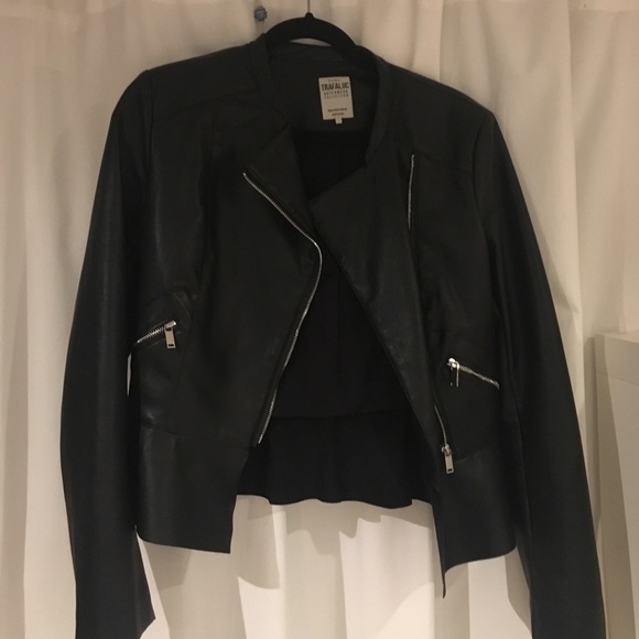 Zara Jackets & Blazers - Peplum Leather Jacket